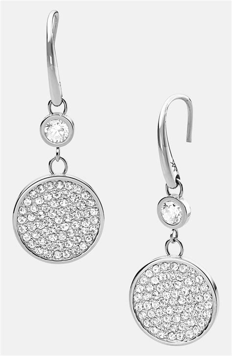 michael kors triangle earrings|michael kors silver drop earrings.